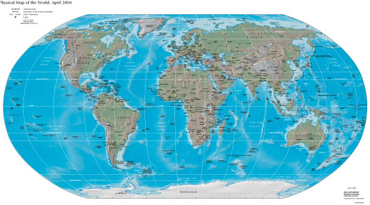 Physical Map of the World