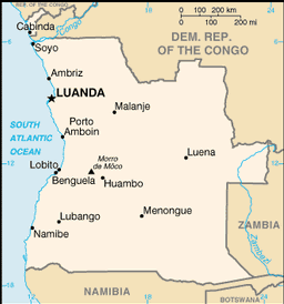 Map of Angola
