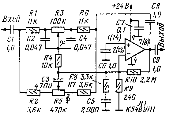 К548ун1а схема усилителя