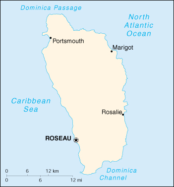 [Country map of Dominica]