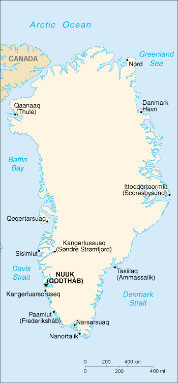 [Country map of Greenland]