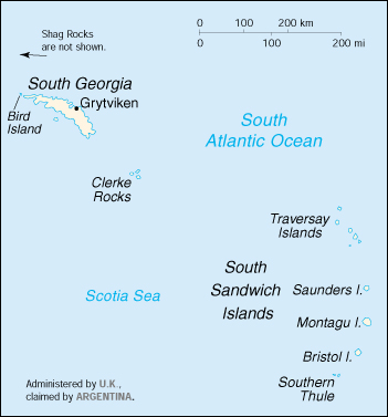 [Country map of South Georgia and the South Sandwich Islands]