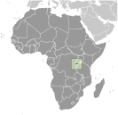 Location of Rwanda