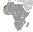 Location of Western Sahara