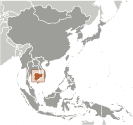 Location of Cambodia