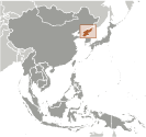 Location of Korea, North