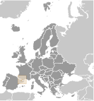 Location of Andorra