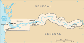 Map of Gambia, The