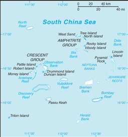 Map of Paracel Islands